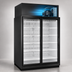 Thumbnail image #3 for True Two-Section Medium-Temp Self-Contained Glass Door Merchandiser, Black Exterior/White Interior, Left-End Finished
