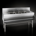 Thumbnail image #3 for Spec-Bar 3-Compartment Underbar Sink Unit with Left Drainboard, 60 Inch x 19 Inch, 304 Stainless Steel