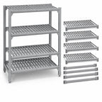 Thumbnail image #4 for Cambro Camshelving® Premium CPSK2136V4480 4-Shelf Vented Polymer Shelving Kit, 21" Deep x 36" Wide, Speckled Gray