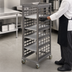 Thumbnail image #4 for Cambro Camshelving Ultimate End-Load Full-Size Mobile Sheet Pan Rack, 3-Inch Rail Spacing, Factory Assembled, Metal Casters, Brushed Graphite