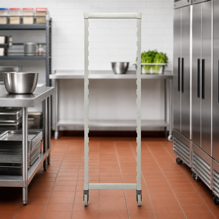 Product image #3 for Cambro Camshelving Premium Series Mobile Post Kit with Rigid Casters, 18-Inch Wide x 67-1/4-Inch High, Speckled Gray