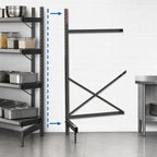 Thumbnail image #3 for Metro SmartLever SM863054-ADD Cantilevered Shelving Add-On Kit for 54 in. W x 30 in. D Shelves, Epoxy-Coated Steel, 86 in. H