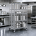 Thumbnail image #3 for Metro Super Erecta Mobile Chrome-Plated Wire Security Cage, 52-3/4 x 27-1/4 x 68-1/2 Inches