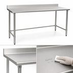 Thumbnail image #3 for Eagle Group BlendPort® BPT-2484STEB-BS Stainless Steel Underbar Work Table with 4-1/2" Backsplash, 84"W x 24"D