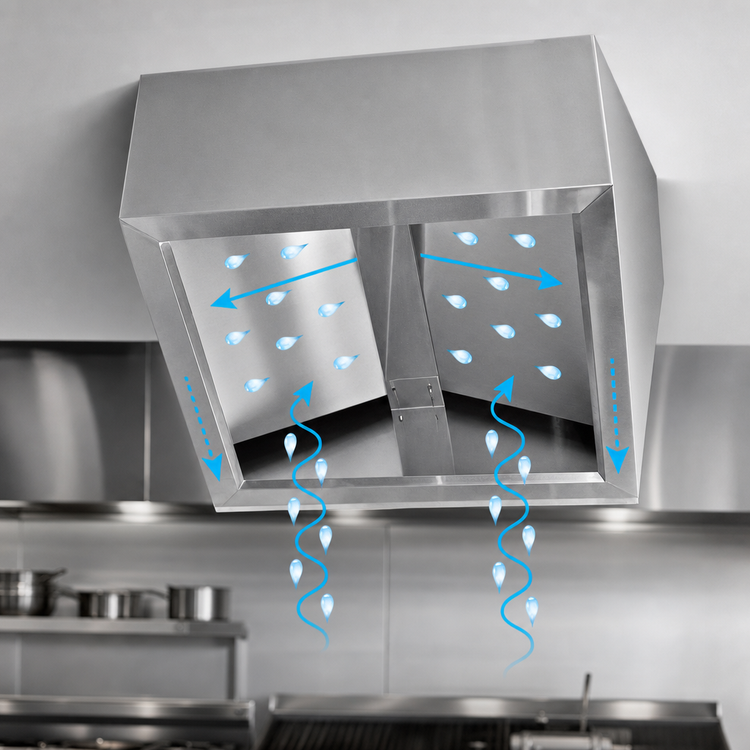 Product image #3 for John Boos C2HB-42-2 Ventless Condensate Hood, Box Type, 42 x 42 x 25 Inches, Stainless Steel