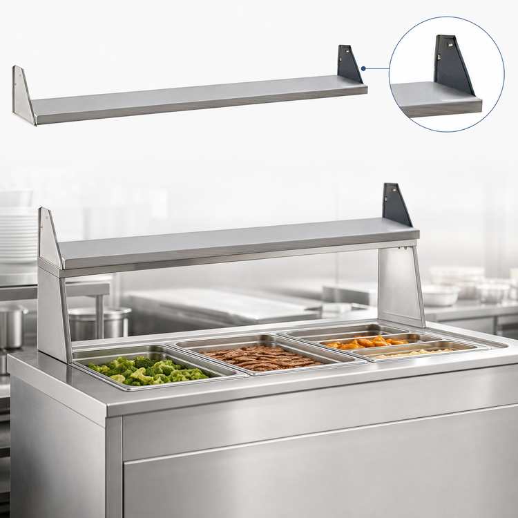Product image #3 for Eagle Group 63-1/2-Inch Stainless Steel Removable Dish Shelf for HT4 Hot Food Table