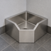 Thumbnail image #3 for Eagle Group Corner Floor-Mounted 304 Stainless Steel Mop Sink with Drop Edge, Full Skirt, and 24 x 24 x 8-Inch Bowl