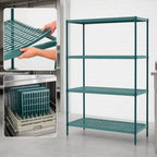Thumbnail image #6 for Metro Super Erecta Pro PR-247263K3-S-4 4-Shelf Stationary Polymer Shelving Starter Unit, 24"W x 72"D x 63"H, Green