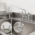 Thumbnail image #3 for T&S Brass B-0225-CC 4-Inch Centers Deck Mount Mixing Faucet with 12-Inch Swing Nozzle
