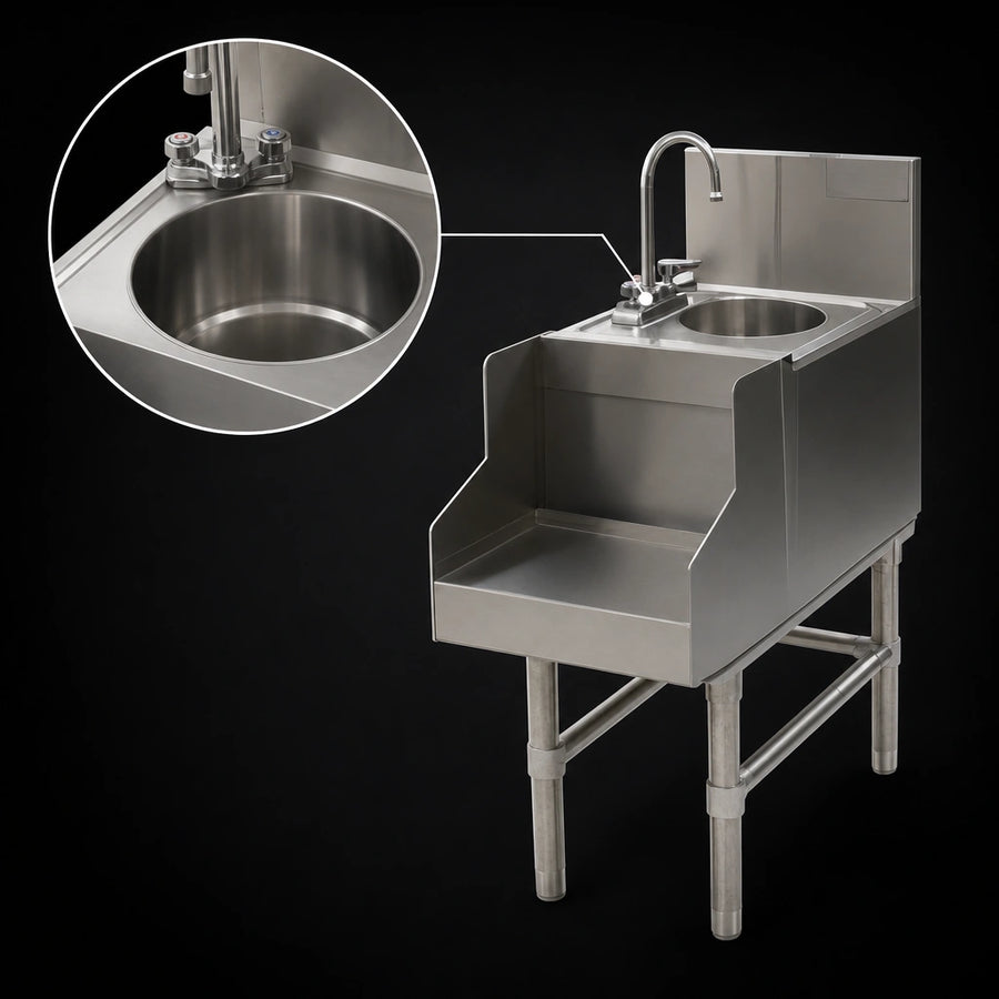 6-Inch Wet Waste Sink