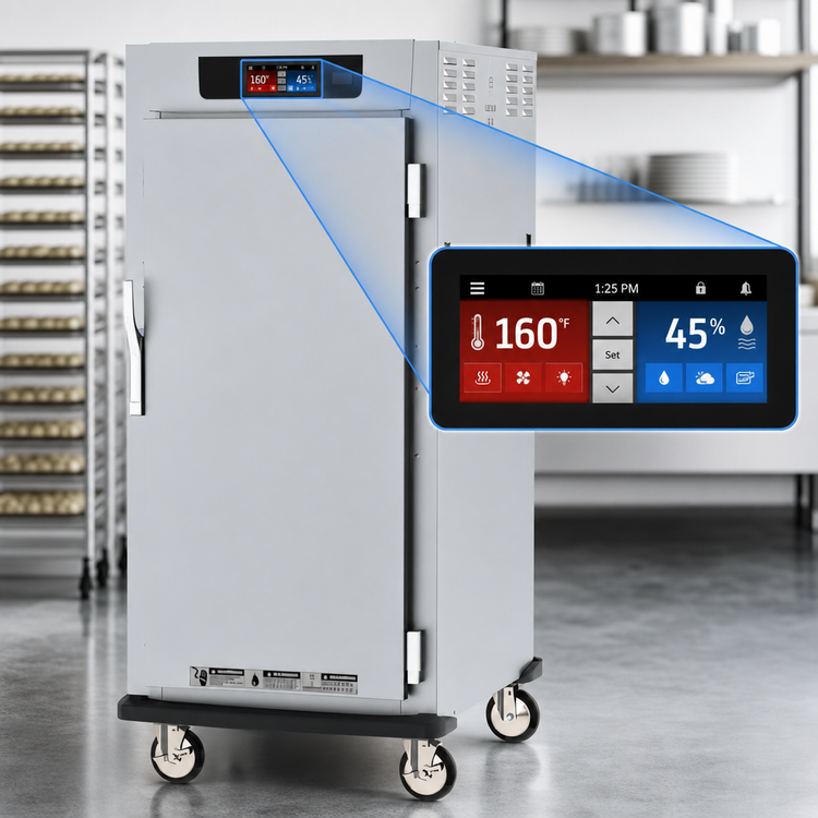 Product image #3 for Metro C5 9 Series Controlled Humidity Heated Holding and Proofing Cabinet, 3/4 Height, Mobile, Solid Door, 29-Pan Capacity, 120V