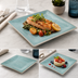 Thumbnail image #4 for Grove 10-1/2 Inch Square Melamine Dinner Plate, Aqua