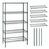 Thumbnail image #3 for Quantum 36-Inch W x 18-Inch D x 86-Inch H Wire Shelving Starter Kit with 5 Shelves, Green Epoxy Finish