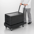Thumbnail image #4 for Carlisle Cateraide Polyethylene Pan Carrier Dolly with Push Handle, Black, Holds 2 XT3000R Stacked