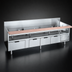 Thumbnail image #3 for La Rosa Refrigeration Four-Section Refrigerated Equipment Stand with 4 Drawers, 102-Inch x 26.5-Inch, Stainless Steel, Self-Contained Side-Mounted Refrigeration