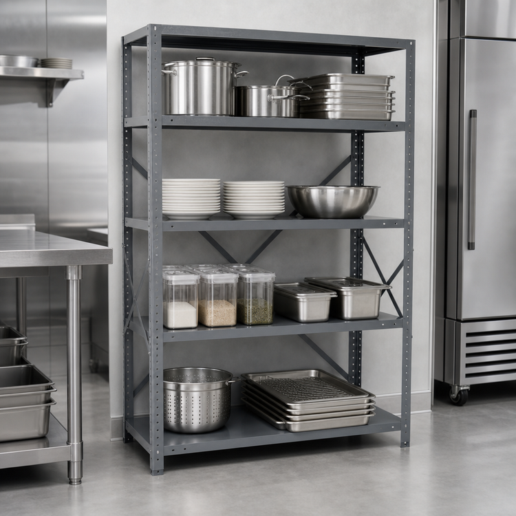 Product image #3 for IRONMAN 4-Shelf Open Steel Shelving Unit, 12 x 36 x 39 Inches