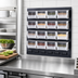 Thumbnail image #3 for Quantum Wall-Mounted Louvered Panel Starter Unit with 16 Clear Bins, 18 x 8 x 19 Inches