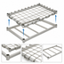 Thumbnail image #3 for Eagle Group Chrome Dunnage Shelf with Removable Wire Mat Assembly, 60W x 24D