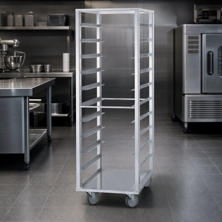 Product image #3 for Dinex Heavy-Duty Aluminum Angle Pan Rack, 30 Full-Size Sheet Pan Capacity, 2-Inch Slide Spacing