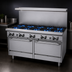 Thumbnail image #3 for Garland GF Starfire Pro 60 Inch Gas Restaurant Range with 10 Open Burners and 2 Standard Ovens
