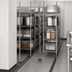Thumbnail image #3 for Metro qwikTRAK High-Density Chrome Stationary Intermediate Unit Kit for Floor Track Shelving