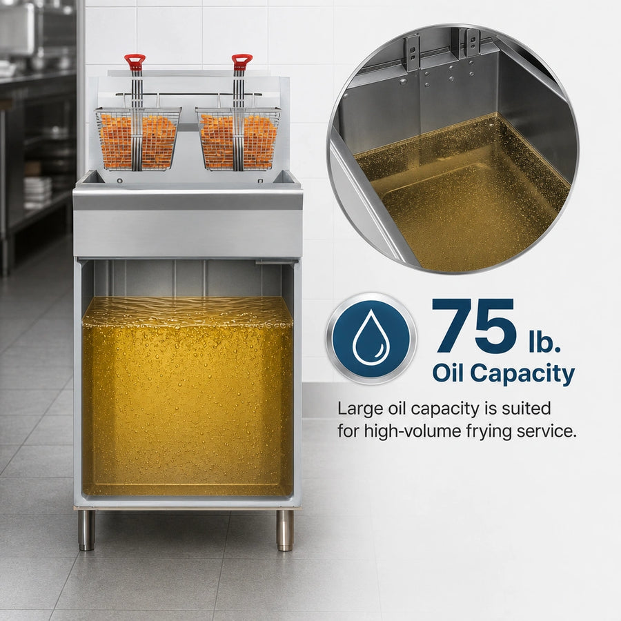 75 lb. Oil Capacity