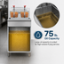 Thumbnail image #3 for KoolMore 75 lb. Floor Standing Natural Gas Commercial Deep Fryer, 150,000 BTU, 2 Baskets