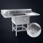Thumbnail image #3 for Eagle Group Spec-Master FN2020-1-24R-14/3 47-1/2-Inch 1-Compartment 14-Gauge Stainless Steel Sink with Right Drainboard
