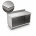 Thumbnail image #3 for John Boos 72-Inch x 24-Inch 14-Gauge Stainless Steel Work Table with Open Front Cabinet Base and 5-Inch Backsplash