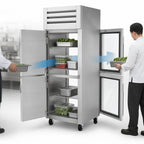 Thumbnail image #3 for True Mfg. - General Foodservice SPEC SERIES STR1RPT-2HS-2HG-HC Pass-Thru One-Section Reach-In Refrigerator, 2 Solid Front & 2 Glass Rear Half Doors