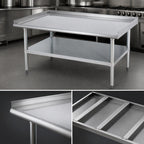Thumbnail image #3 for Sapphire SMES-3048S 48-Inch x 30-Inch Stainless Steel Equipment Stand, 16-Gauge Top, Adjustable Undershelf and Splash Guard