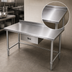 Thumbnail image #3 for Eagle Deluxe Series 30 x 30 Square Stainless Steel Work Table with Rear Upturn