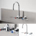 Thumbnail image #3 for T&S Brass 4-Inch Center Wall-Mount Workboard Faucet with 5-3/4-Inch Swivel Gooseneck and 1.2 GPM Aerator