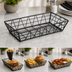 Thumbnail image #3 for American Metalcraft Zorro Large Rectangular Wire Serving Basket, 13 x 6 x 2-1/2 Inch, Black