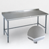 Thumbnail image #3 for Spec-Master 72-Inch x 24-Inch Stainless Steel Work Table with 1-1/2-Inch Rear Upturn and Open Stainless Steel Base