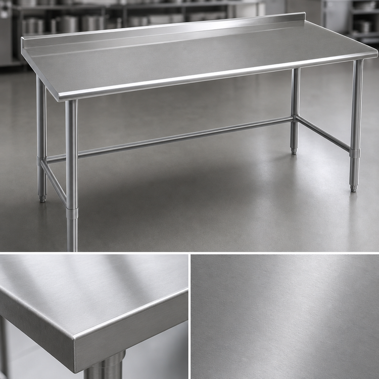 Product image #3 for Eagle Spec-Master 144-Inch x 36-Inch Stainless Steel Work Table with 1-1/2-Inch Rear Upturn