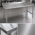 Thumbnail image #3 for Eagle Spec-Master 144-Inch x 36-Inch Stainless Steel Work Table with 1-1/2-Inch Rear Upturn