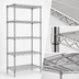 Thumbnail image #3 for Eagle Group 5-Tier Wire Shelving Starter Unit with QuadTruss Shelves, 36W x 21D x 74H, Stainless Steel Finish