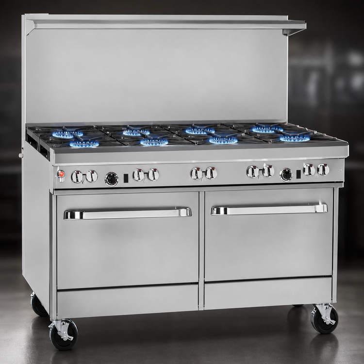 Product image #3 for Ultimate 60-Inch Commercial Gas Range with 10 Open Burners and 2 Cabinets