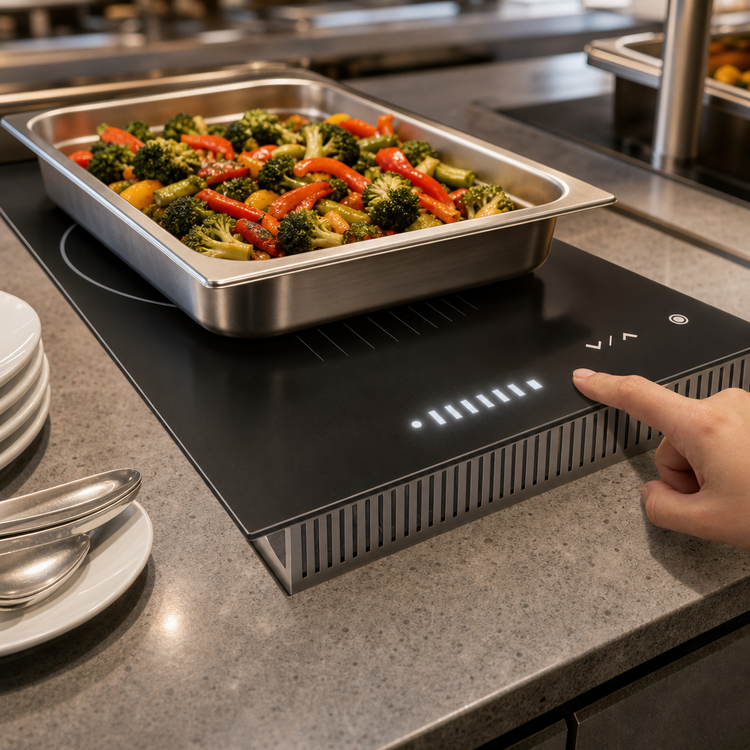 Product image #3 for DIPO Induction Drop-In Buffet Warmer with Integrated Touch Controls, 208/240V, 400W