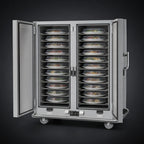 Thumbnail image #3 for Metro MBQ MBQ-120D Heated Two-Door Insulated Stainless Steel Banquet Holding Cabinet, 120 Covered Plate Capacity, Thermostatic Electric, 120V