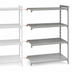Thumbnail image #4 for Cambro Camshelving Premium 4-Tier Polymer Add-On Shelving Unit, 18-Inch Deep x 60-Inch Wide x 72-Inch High, Vented and Solid, Speckled Gray