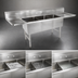 Thumbnail image #3 for John Boos B Series 3-Compartment Floor Model Stainless Steel Sink with Left and Right Drainboards