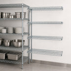 Thumbnail image #3 for Eagle Group EAGLEbrite A4-63-2430Z 4-Tier Wire Add-On Shelving Unit, 30W x 24D x 63H, Zinc Finish