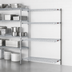 Thumbnail image #3 for Eagle Group 4-Tier Add-On Wire Shelving Unit, 36 x 18 x 74 Inches, Chrome-Plated