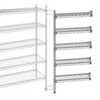 Thumbnail image #3 for Eagle Group Valu-Master A5-86-1836V 5-Tier Add-On Wire Shelving Unit, 36W x 18D x 86H, Pewter Gray Epoxy