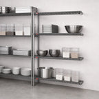 Thumbnail image #3 for Eagle Group Valu-Master A4-74-2472V Add-On Wire Shelving Unit, 4-Tier, 72W x 24D x 74H, Gray Epoxy