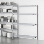 Thumbnail image #3 for Eagle Group A4-74-1836C 4-Tier Add-On Wire Shelving Unit, 36 x 18 x 74 Inches, Chrome-Plated