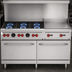 Thumbnail image #3 for Vulcan SX Series 60-Inch Commercial LP Gas Range with 6 Open Burners, 24-Inch Griddle, and 2 Standard Ovens