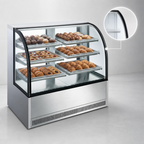 Thumbnail image #3 for Hurakan by Equip.me 59-Inch Full-Service Refrigerated Bakery Display Case with Curved Glass